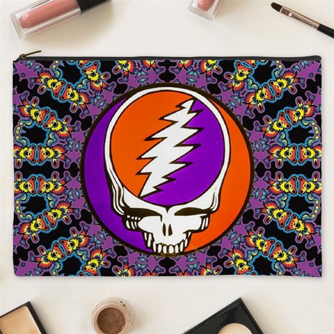 Gratefuldead Grateful Dead Pattern Cosmetic Bag (XXXL) from ArtsNow.com Front