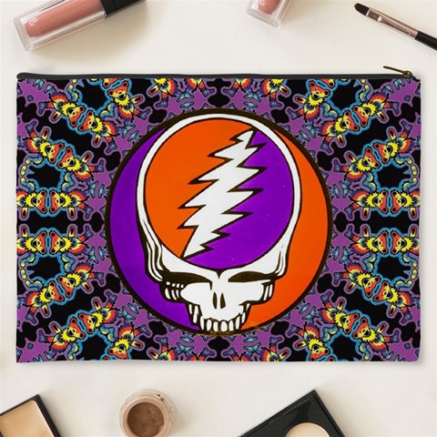 Gratefuldead Grateful Dead Pattern Cosmetic Bag (XXXL) from ArtsNow.com Back