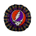 Gratefuldead Grateful Dead Pattern Standard 15  Premium Round Cushions
