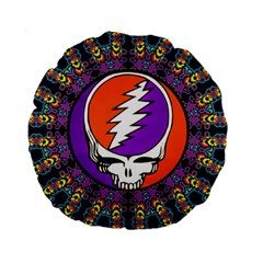 Gratefuldead Grateful Dead Pattern Standard 15  Premium Round Cushions from ArtsNow.com Back