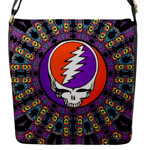 Gratefuldead Grateful Dead Pattern Flap Closure Messenger Bag (S) from ArtsNow.com Front