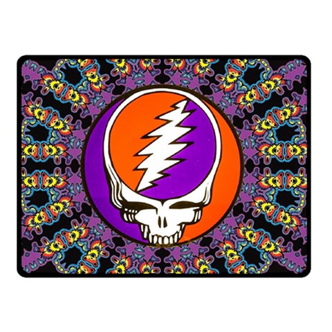 Gratefuldead Grateful Dead Pattern Two Sides Fleece Blanket (Small) from ArtsNow.com 45 x34  Blanket Front