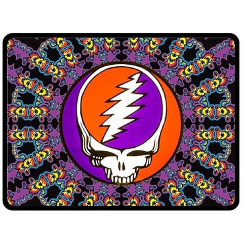 Gratefuldead Grateful Dead Pattern Two Sides Fleece Blanket (Large) from ArtsNow.com 80 x60  Blanket Front