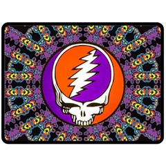 Gratefuldead Grateful Dead Pattern Two Sides Fleece Blanket (Large) from ArtsNow.com 80 x60  Blanket Back