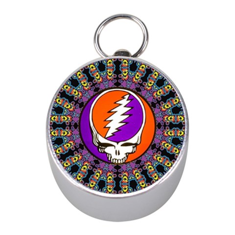 Gratefuldead Grateful Dead Pattern Mini Silver Compasses from ArtsNow.com Front