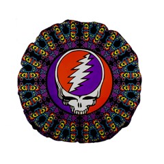Gratefuldead Grateful Dead Pattern Standard 15  Premium Flano Round Cushions from ArtsNow.com Front