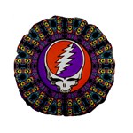 Gratefuldead Grateful Dead Pattern Standard 15  Premium Flano Round Cushions