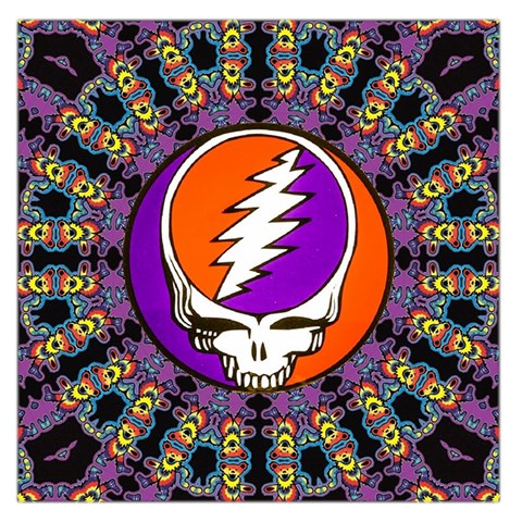 Gratefuldead Grateful Dead Pattern Square Satin Scarf (36  x 36 ) from ArtsNow.com Front