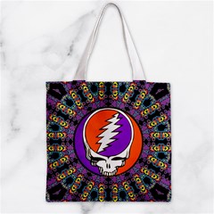 Gratefuldead Grateful Dead Pattern Zipper Grocery Tote Bag from ArtsNow.com Front