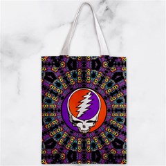 Gratefuldead Grateful Dead Pattern Zipper Classic Tote Bag from ArtsNow.com Front