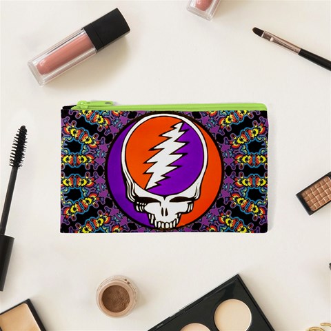 Gratefuldead Grateful Dead Pattern Cosmetic Bag (XS) from ArtsNow.com Front