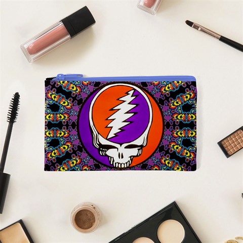 Gratefuldead Grateful Dead Pattern Cosmetic Bag (XS) from ArtsNow.com Front