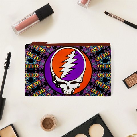 Gratefuldead Grateful Dead Pattern Cosmetic Bag (XS) from ArtsNow.com Front
