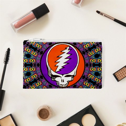 Gratefuldead Grateful Dead Pattern Cosmetic Bag (XS) from ArtsNow.com Front
