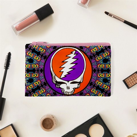 Gratefuldead Grateful Dead Pattern Cosmetic Bag (XS) from ArtsNow.com Front