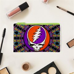Gratefuldead Grateful Dead Pattern Cosmetic Bag (XS) from ArtsNow.com Front