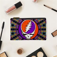 Gratefuldead Grateful Dead Pattern Cosmetic Bag (XS) from ArtsNow.com Front