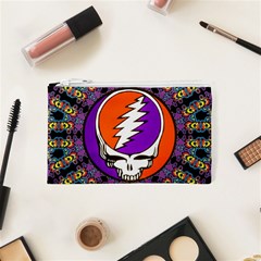 Gratefuldead Grateful Dead Pattern Cosmetic Bag (XS) from ArtsNow.com Front