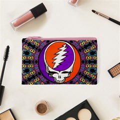Gratefuldead Grateful Dead Pattern Cosmetic Bag (XS) from ArtsNow.com Front