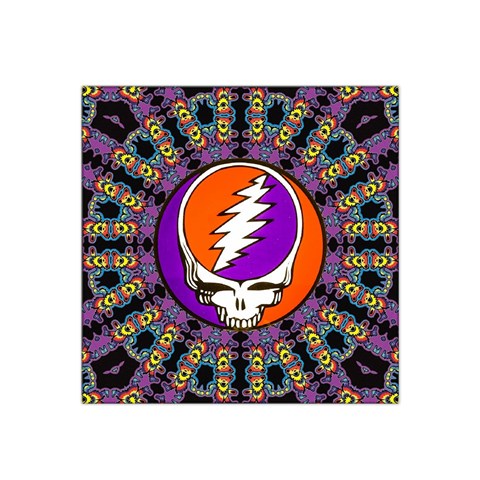 Gratefuldead Grateful Dead Pattern Satin Bandana Scarf 22  x 22  from ArtsNow.com Front