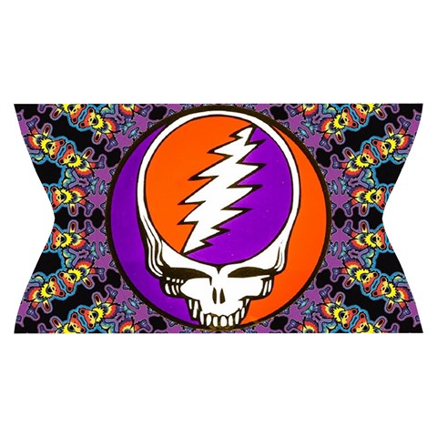 Gratefuldead Grateful Dead Pattern Yoga Cropped Leggings from ArtsNow.com Waistband Back
