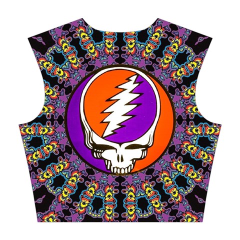 Gratefuldead Grateful Dead Pattern Cotton Crop Top from ArtsNow.com Back