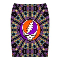 Gratefuldead Grateful Dead Pattern Midi Wrap Pencil Skirt from ArtsNow.com Back