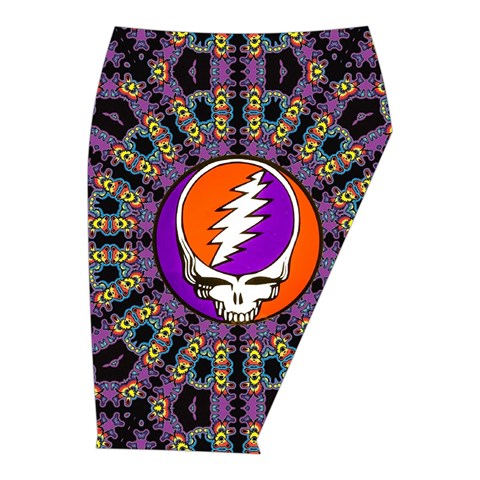 Gratefuldead Grateful Dead Pattern Midi Wrap Pencil Skirt from ArtsNow.com  Front Right 