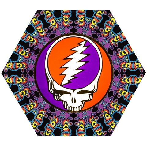 Gratefuldead Grateful Dead Pattern Wooden Puzzle Hexagon from ArtsNow.com Front