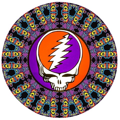 Gratefuldead Grateful Dead Pattern Wooden Bottle Opener (Round) from ArtsNow.com Front