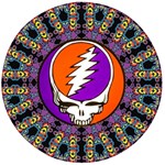 Gratefuldead Grateful Dead Pattern Wooden Bottle Opener (Round)