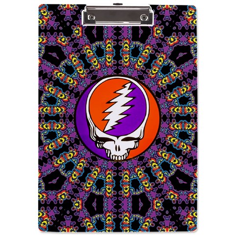 Gratefuldead Grateful Dead Pattern A4 Acrylic Clipboard from ArtsNow.com Front