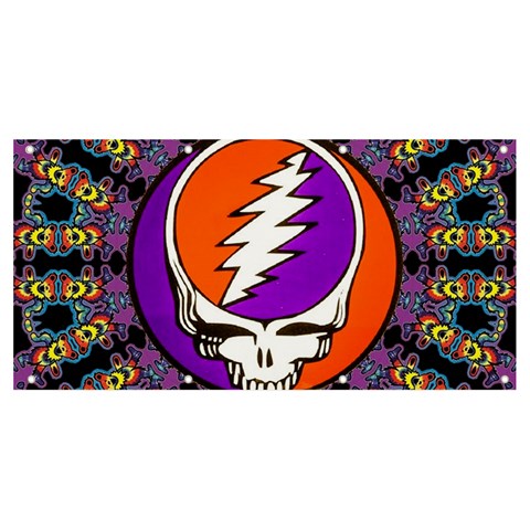 Gratefuldead Grateful Dead Pattern Banner and Sign 8  x 4  from ArtsNow.com Front