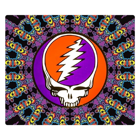 Gratefuldead Grateful Dead Pattern Premium Plush Fleece Blanket (Small) from ArtsNow.com 50 x40  Blanket Front