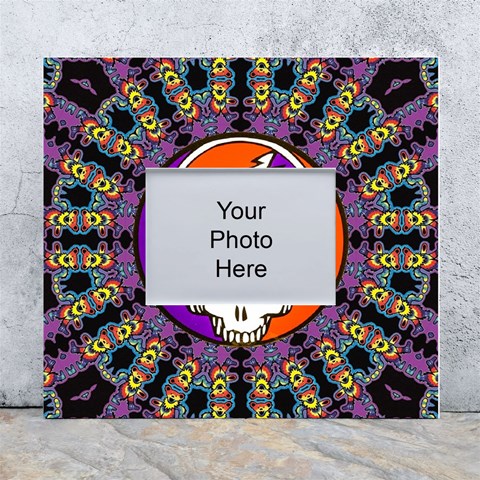 Gratefuldead Grateful Dead Pattern White Wall Photo Frame 5  x 7  from ArtsNow.com Front