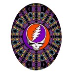 Gratefuldead Grateful Dead Pattern Oval Glass Fridge Magnet (4 pack)