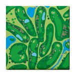 Golf Course Par Golf Course Green Tile Coaster