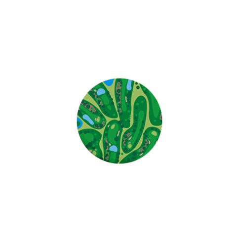 Golf Course Par Golf Course Green 1  Mini Buttons from ArtsNow.com Front