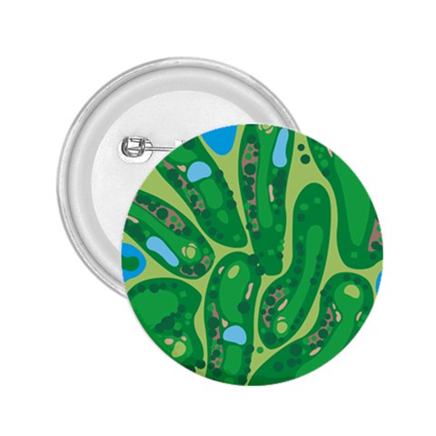 Golf Course Par Golf Course Green 2.25  Buttons from ArtsNow.com Front