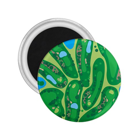 Golf Course Par Golf Course Green 2.25  Magnets from ArtsNow.com Front