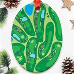 Golf Course Par Golf Course Green Ornament (Oval)