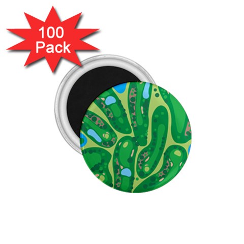 Golf Course Par Golf Course Green 1.75  Magnets (100 pack)  from ArtsNow.com Front