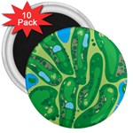 Golf Course Par Golf Course Green 3  Magnets (10 pack) 