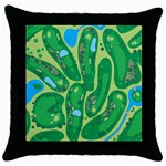 Golf Course Par Golf Course Green Throw Pillow Case (Black)