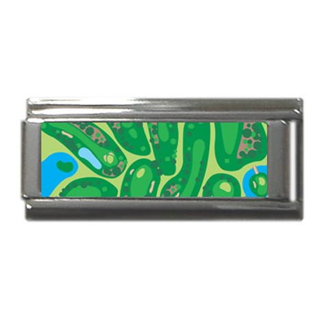 Golf Course Par Golf Course Green Superlink Italian Charm (9mm) from ArtsNow.com Front