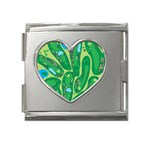 Golf Course Par Golf Course Green Mega Link Heart Italian Charm (18mm)