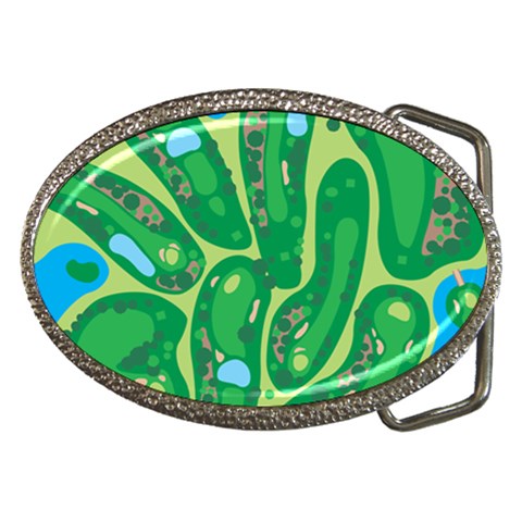 Golf Course Par Golf Course Green Belt Buckles from ArtsNow.com Front