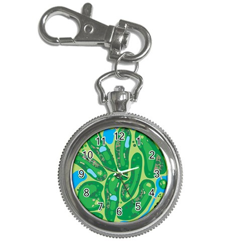 Golf Course Par Golf Course Green Key Chain Watches from ArtsNow.com Front