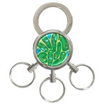 Golf Course Par Golf Course Green 3-Ring Key Chain