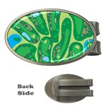 Golf Course Par Golf Course Green Money Clips (Oval) 